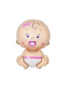 Balon foliowy bobas dziewczynka 75x49 cm